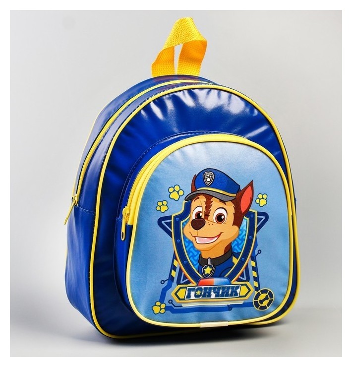 Рюкзак детский с мягкой спинкой для мальчика Гончик 21 X 25 см Цвет голубой