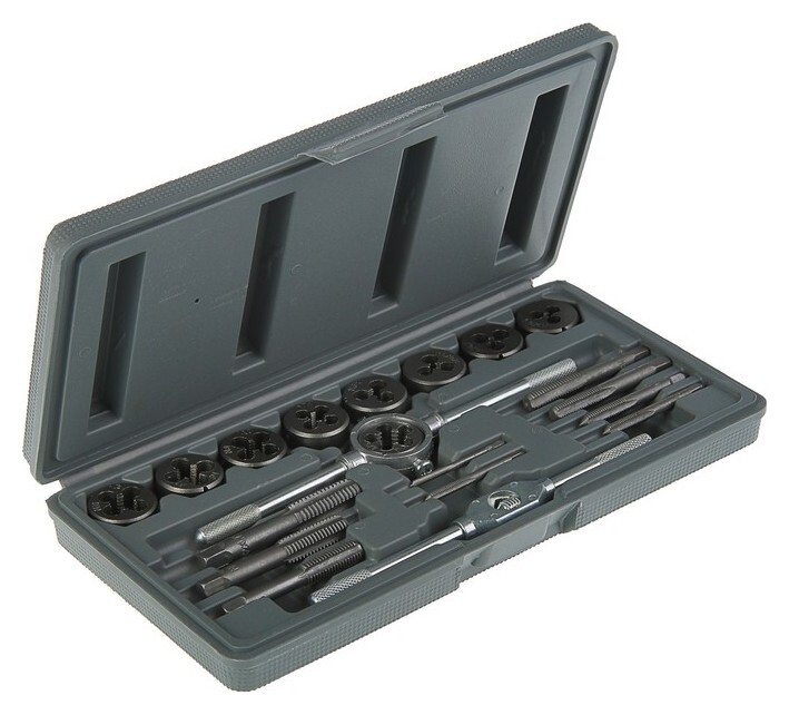 Набор метчиков и плашек Tundra, М3 - м12, 20 предметов Tundra