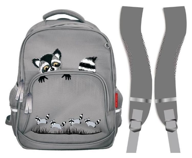 Рюкзак школьный с эргономичной спинкой "Еноты"  Bruno Visconti