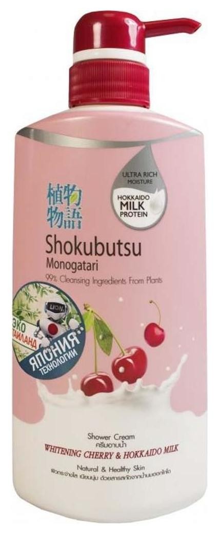 Крем-гель для душа Вишня с молоком Shokubutsu Monogotari