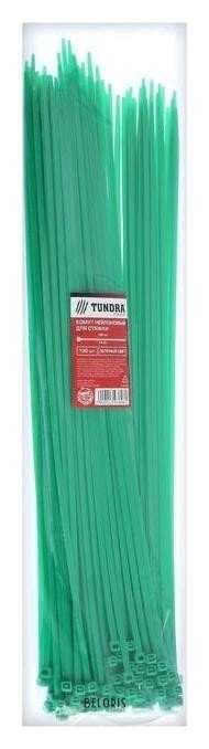 Хомут нейлоновый Tundra Krep, для стяжки, 4.8х400 мм, цвет зеленый, в упаковке 100 шт. Tundra