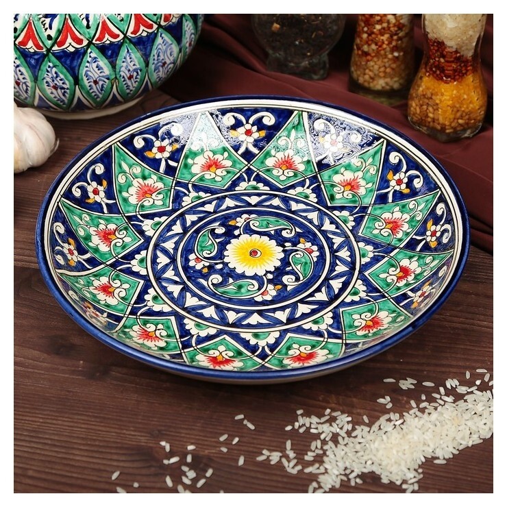 Ляган керамический круглый 25 см  Риштанская керамика