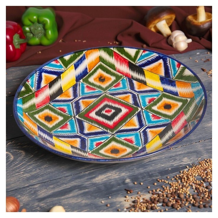 Ляган "Атлас" 32 см  Риштанская керамика