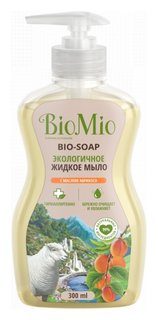 Мыло жидкое экологичное с маслом абрикоса смягчающее Bio-soap BioMio