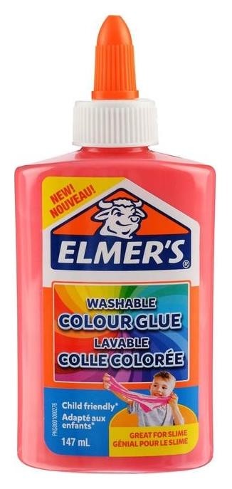 

Клей канцелярский 177г Elmers "Colour Glue", 147мл для слаймов, розовый, непрозр 2109491