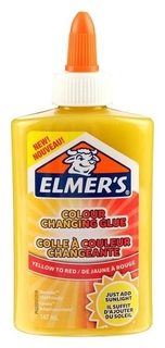 Клей канцелярский 177г Elmers "Color Changing Glue", 147мл для слаймов, жел-крас 2109498 Elmers