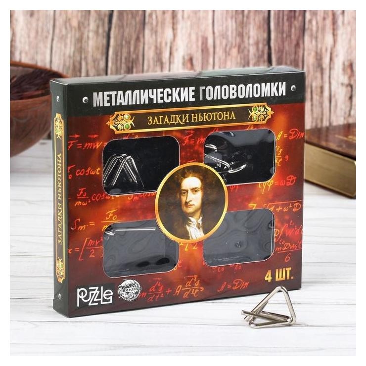 

Головоломка металлическая "Загадки ньютона" набор 4 шт.