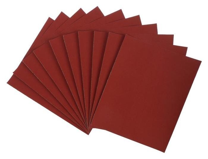 Шкурка шлифовальная в листах Lom, на бумажной основе водостойкая, 230 х 280, р400, 10 шт. LOM