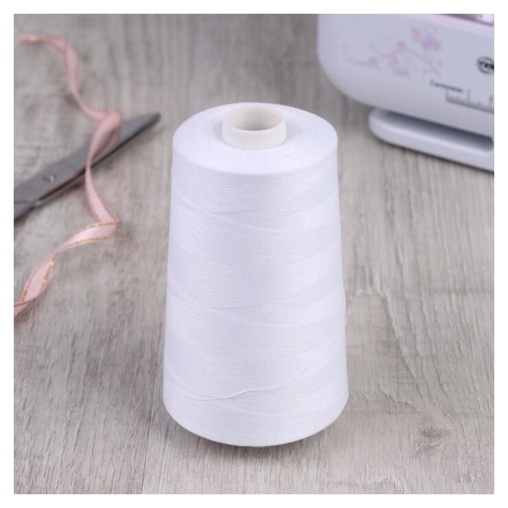 Нитки 50/2, 5000 м, цвет белый №101  ПНК им. Кирова