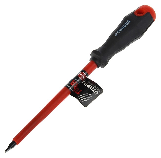 Отвертка диэлектрическая шлицевая, SL6 х 150 мм  Tundra