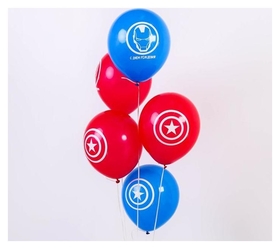 Воздушные шары «С днём рождения», мстители, 5 шт., 12" Marvel Comics
