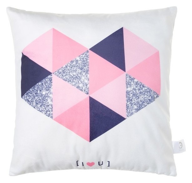 

Наволочка декоративная "Этель" сердце 40х40 см, велюр, 100% п/э, Цвет не указан