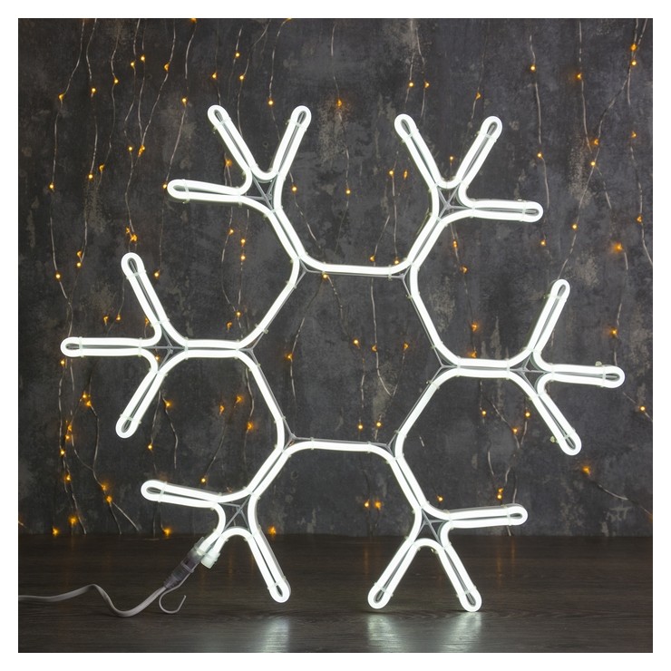 

Фигура неоновая "Снежинка" 50х50 см, 480 Led, 220v, белый