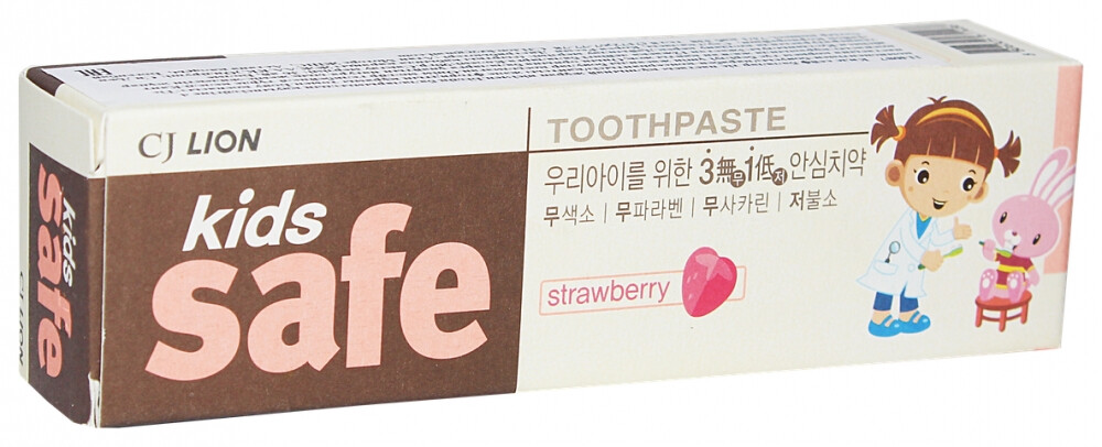 Зубная паста детская Клубника Kids Safe CJ Lion