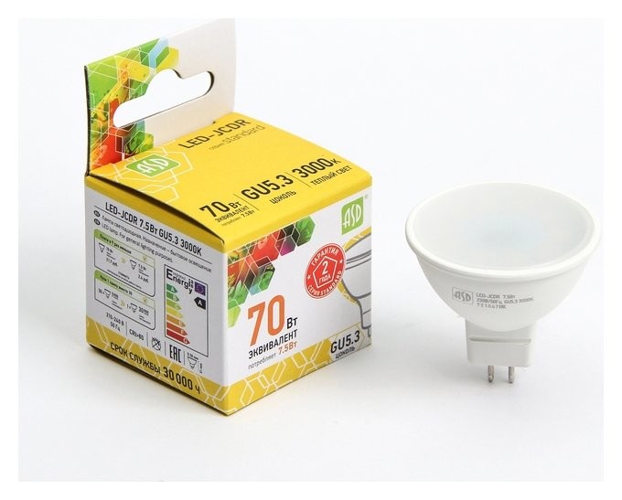 

Лампа светодиодная ASD Led-jcdr-standard, Gu5.3, 7.5 Вт, 3000 К, 675 Лм