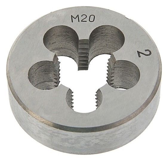 

Плашка метрическая Tundra, М20 х 2 мм