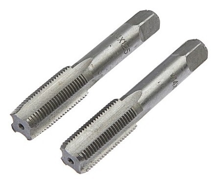 Метчики метрические ручные Tundra, М14 х 1.25 мм, комплект из 2шт.  Tundra