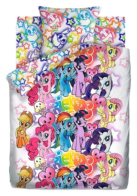 Постельное бельё 1,5 сп My Little Pony Neon «Граффити»