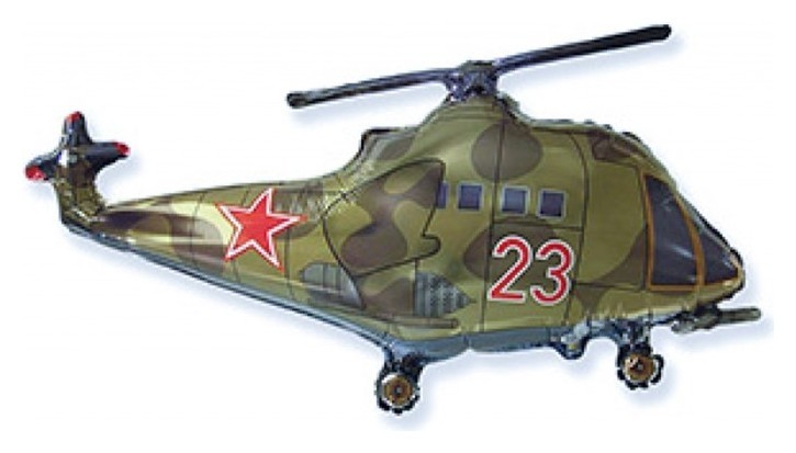 

Шар фольгированный 22" «Вертолёт», Голубой