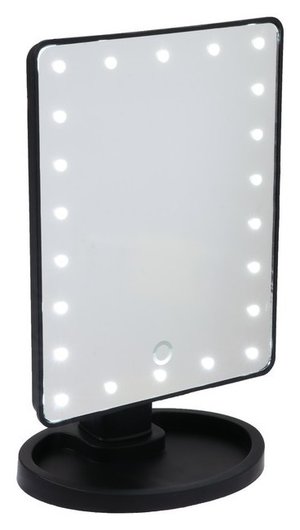 Зеркало Luazon Kz-06, подсветка, 26,5 × 16 × 12 см, 4*аа, 22 диода, сенсорная кнопка отзывы