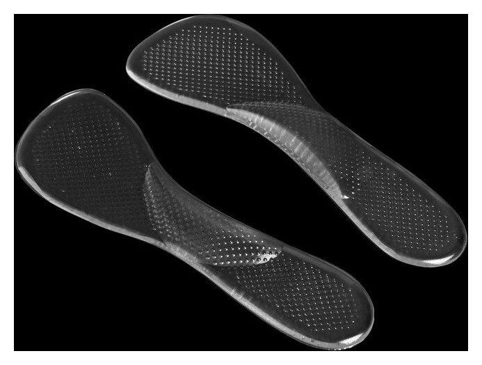 Стельки для обуви, с супинатором, массажные, на клеевой основе, силиконовые, пара, цвет прозрачный  Onlitop