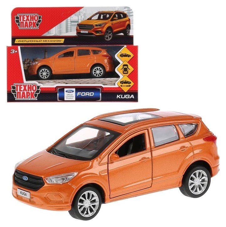 

Машина металлическая инерционная Ford Kuga, цвет золотой, 12 см, Золотистый