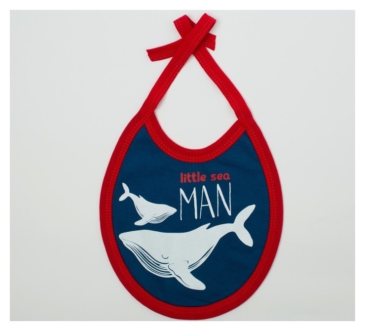 

Слюнявчик «Крошка Я: Little Sea Man», синий