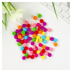 Набор бусин для творчества пластик "Цветные кругляшки" набор 120 шт 0,3х0,6х0,6 см Арт узор