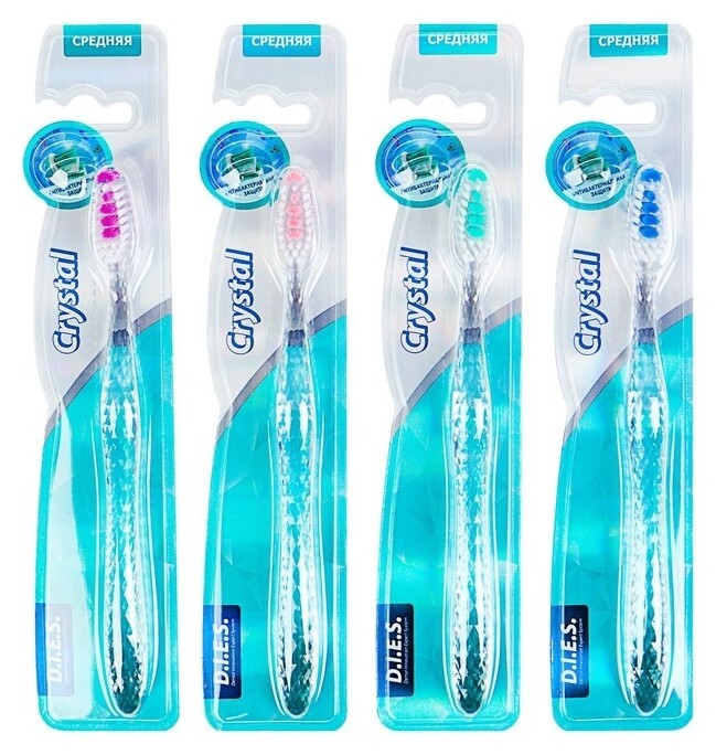 Зубная щётка D.i.e.s. Crystal средней жёсткости, 1 шт. D.I.E.S.