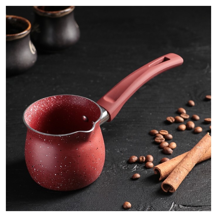 Турка «Бордо», антипригарное покрытие, 300 мл Доляна