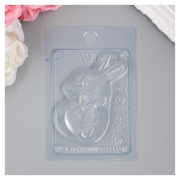 

Пластиковая форма "Кролик с бантом" 10,5х5,8х2,5 см