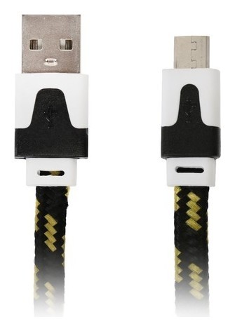 

Кабель Ritmix Rcc-211, Micro Usb-usb, тканевая оплетка, 1 м, черный, Чёрный