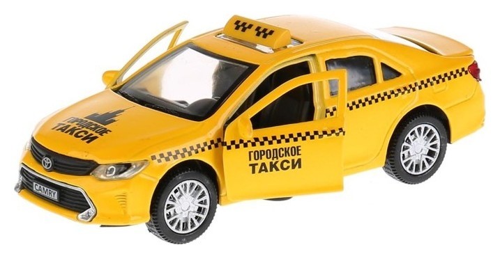 Машина металлическая инерционная Toyota Camry «Такси», 12 см, двери и багажник открываются
