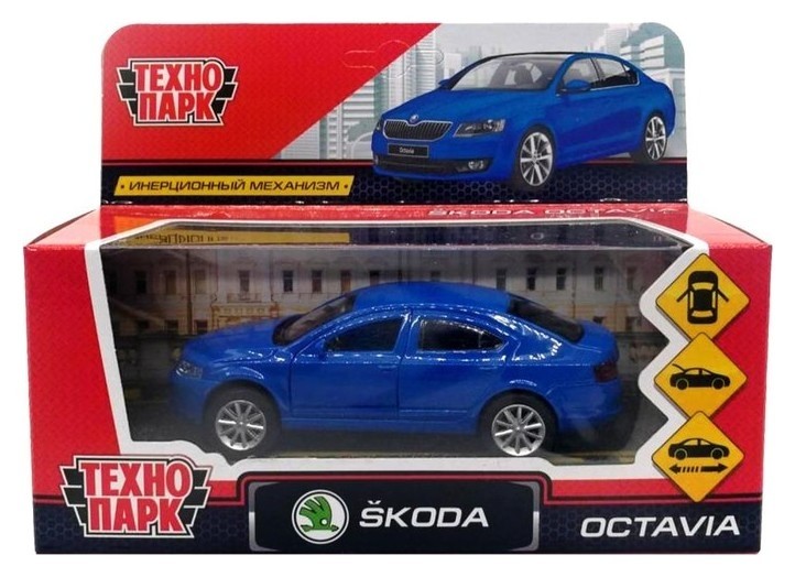 

Машина металлическая Skoda Octavia, инерционная, цвет синий, 12 см, Серебристый