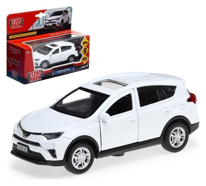 

Машина металлическая Toyota Rav4, 12 см, открывающиеся двери, инерционная, цвет белый
