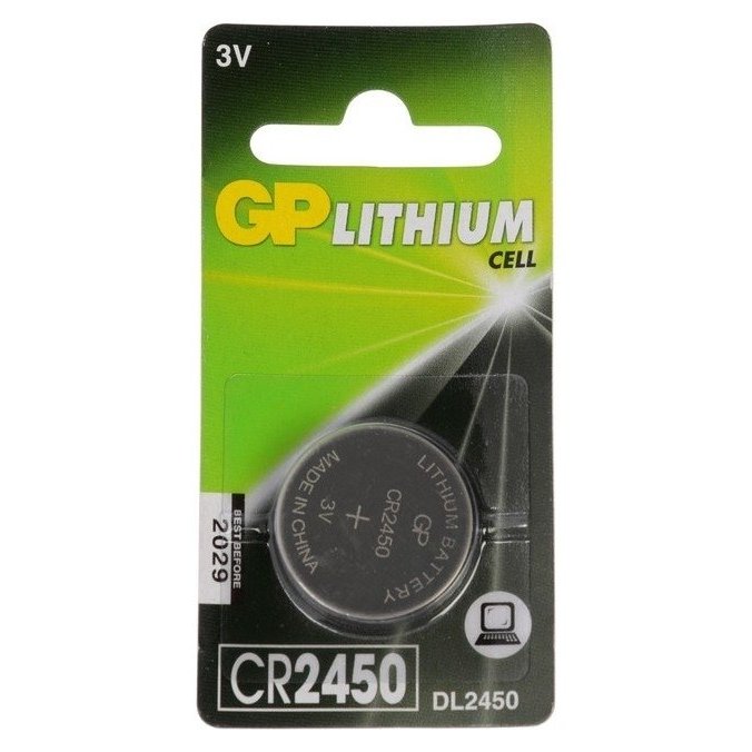 Батарейка литиевая GP, Cr2450-1bl, 3В, блистер, 1 шт.
