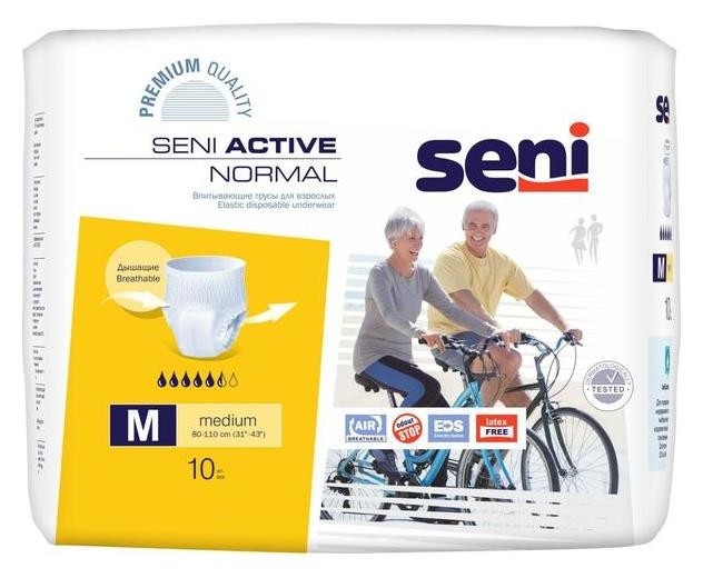 

Трусы впитывающие для взрослых Seni Active Normal Medium по 10 шт.