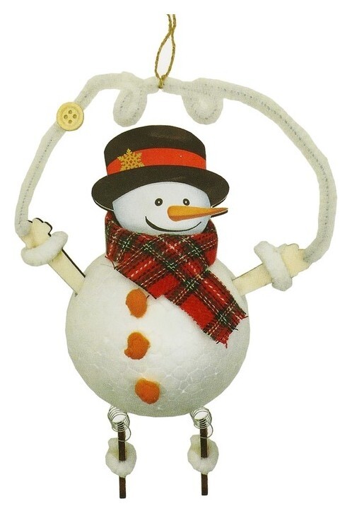 Набор для творчества - создай ёлочное украшение «Снеговичок на проволочке»  Школа талантов