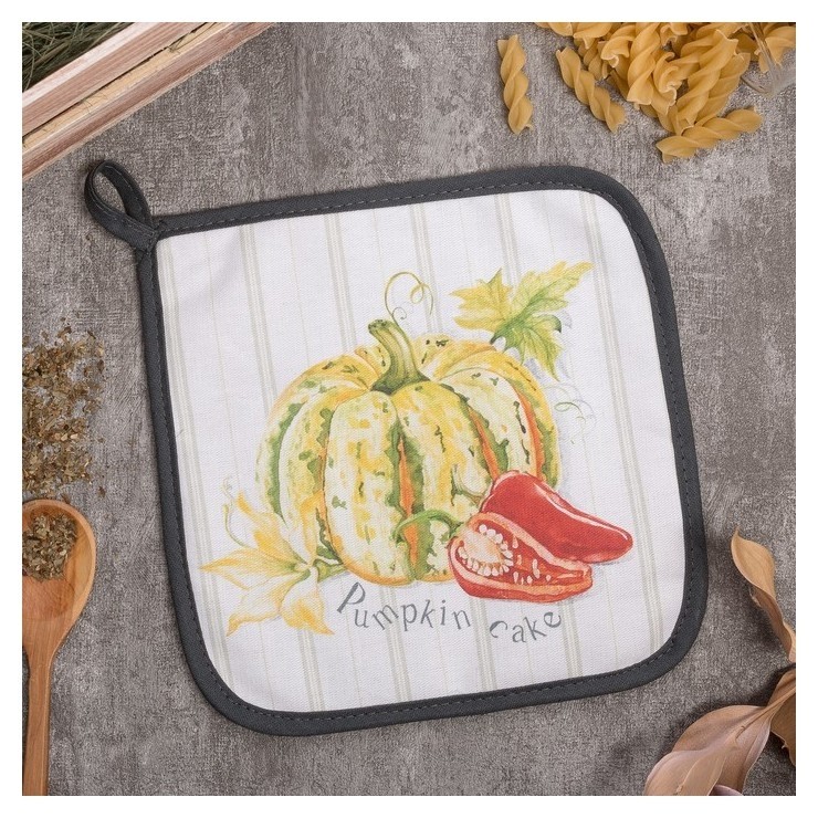 

Прихватка "Vegetable" 19х19 саржа,100% х/л,ватин 250г/м2, Белый
