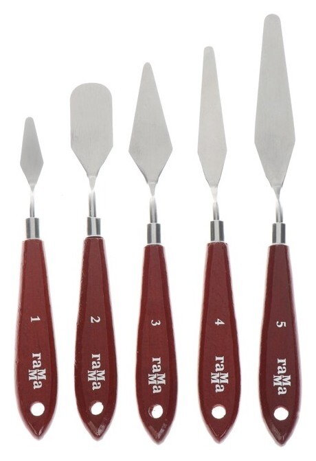 Набор мастихинов 5 штук (№ 1, 2, 3, 4, 5), «Гамма» «студия»  Гамма