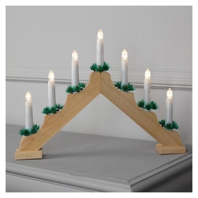 Фигура дерв."Горка рождественская дерево", 7 свечей Led, 220 В, т/белый LuazON Home