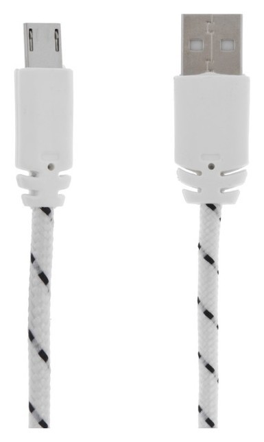 

Кабель Luazon, Micro USB - Usb, 1 А, 1 м, оплётка нейлон, белый