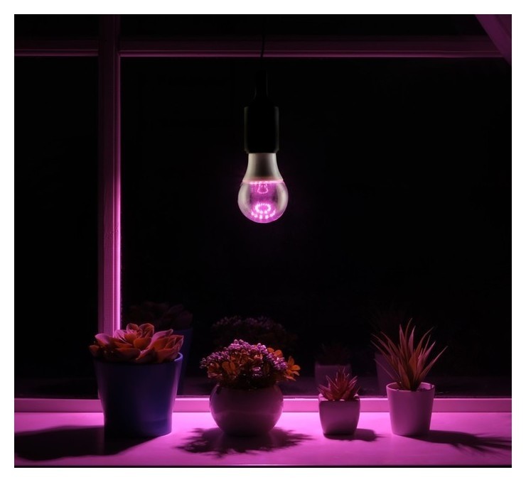 Светодиодная лампа для растений ( фитолампа ) Luazon 9 Вт, E27, 220в
