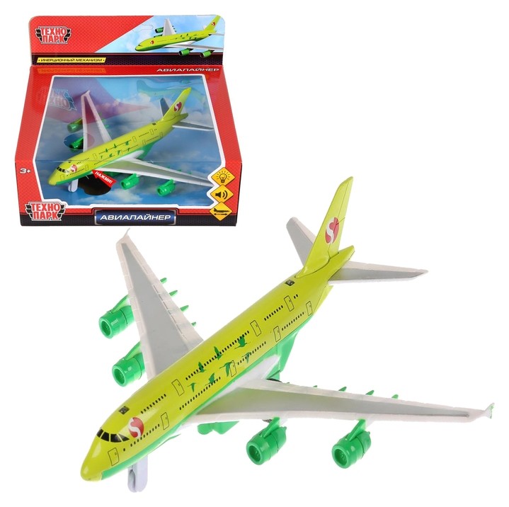 Металлическая модель самолета. Самолет Технопарк s7 (91002s-r-GN) 17 см. Авиалайнер игрушка Технопарк s7 зеленый. Игрушка самолет Технопарк s7. Технопарк набор самолёт s7.