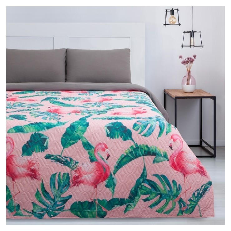 

Покрывало "Этель"  Tropical Flamingo, 175*210±2 см, микрофибра, Розовый