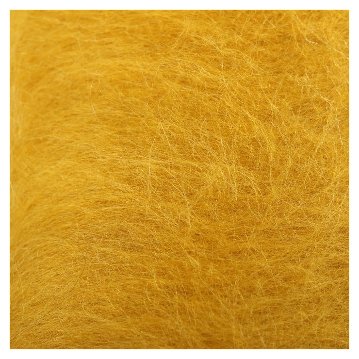 

Шерсть для валяния "Кардочес" 100% полутонкая шерсть 100гр (099 св. горчица), Золотистый