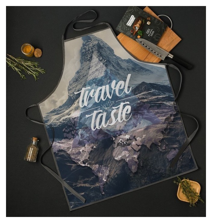 

Фартук "Travel The Taste" 65*80см,100% п/э,оксфорд 210г/м2, Серый