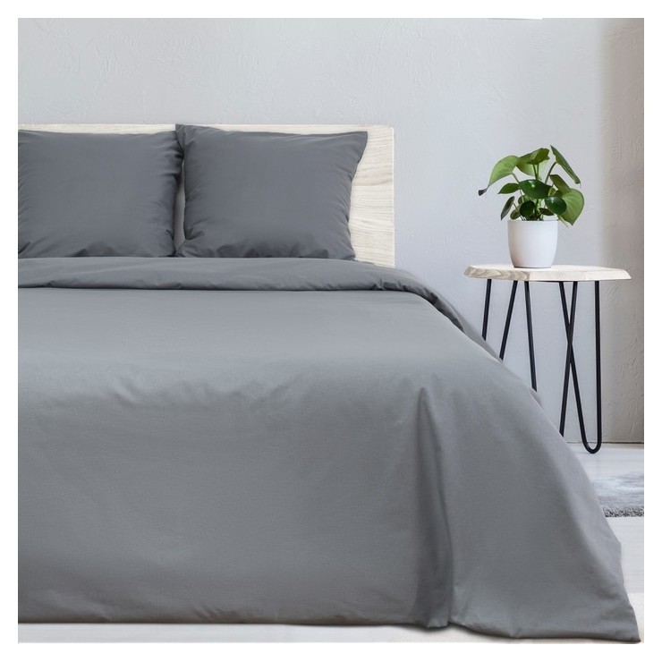 

Постельное бельё этель  «Муссон» 200×217, 220×240, 70×70-2 шт, поплин 125 г/м², Серый