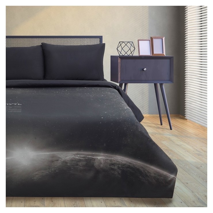 

Постельное бельё "Этель"  млечный путь 143*215см, 160*240 см, 50*70 см - 2 шт, Черный