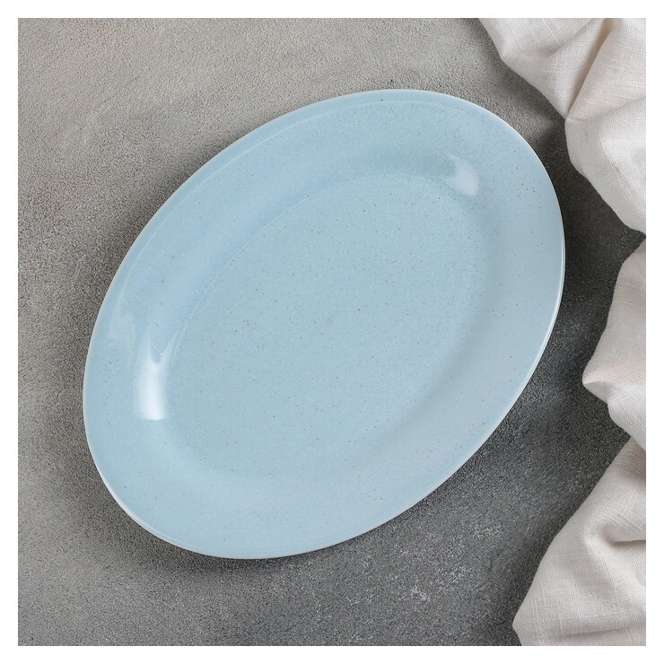 Блюдо «Амелия», 24,5×18 см, цвет голубой Доляна